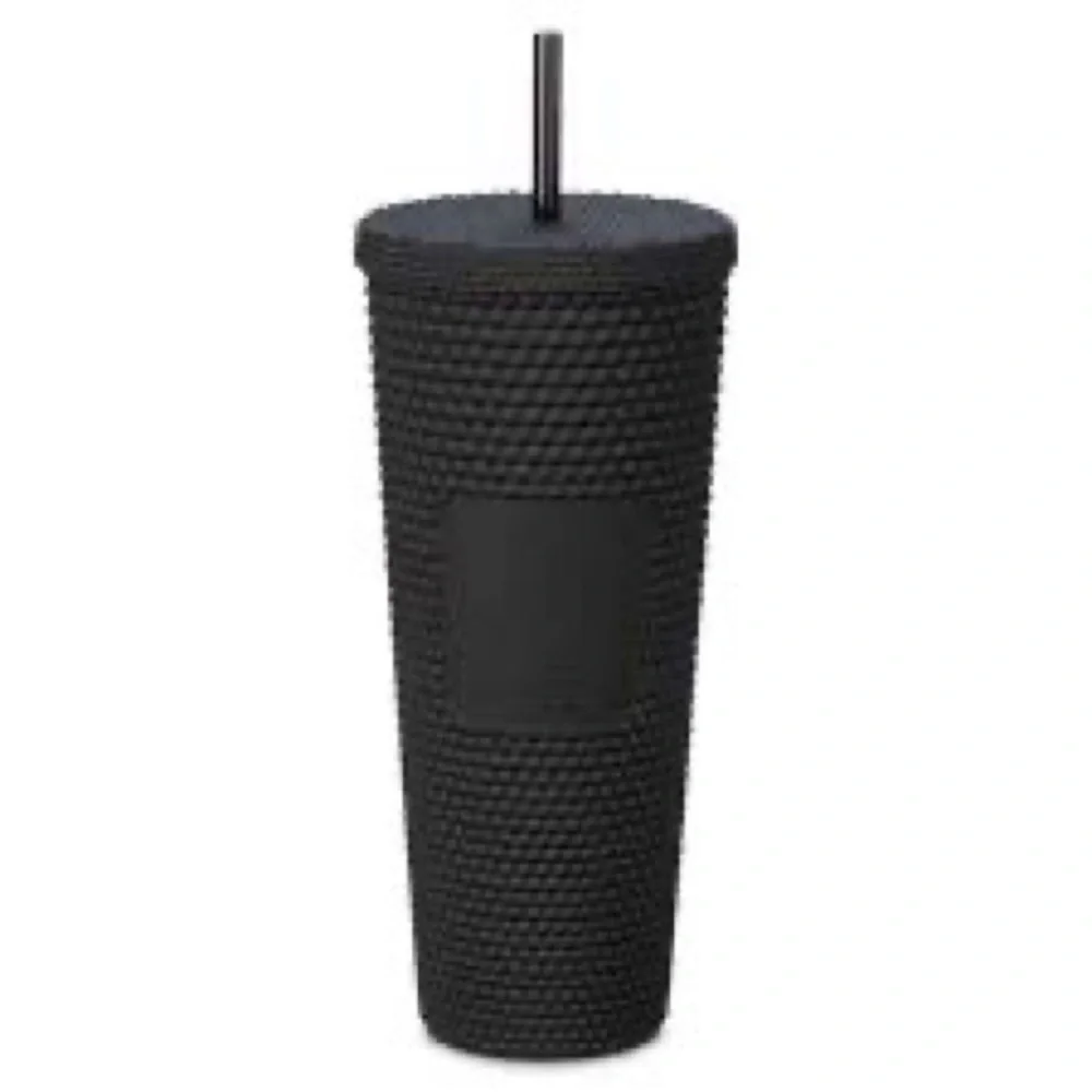 Disneyland Geometric studded Starbucks Tumbler with Straw matte Black 24oz‎